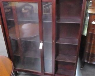 CLAW FOOT SLIDING DOOR BOOK CASE