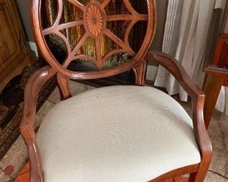 Mahogany spider back chair - 1 of 2 chairs