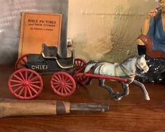 Cast iron horse drawn toy - repro