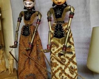Vintage Wayang Golek -Indonesian stick marionettes