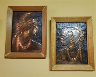 Wall Decor - signed copper plaques