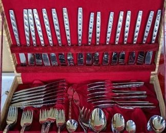 Noritake MCM Flatware - service for 12, with extras; stainless steel, with mirror finish