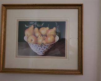 Still Life - print, bowl of fruit