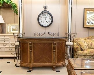 Portable Island with a stone top  - lots of storage behind!