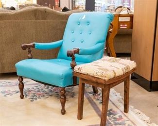 I so love this antique chair that has been reupholstered!