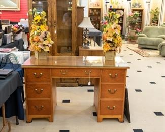 Desk - also have some fall arrangements.