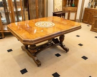 Antique Table (with wheels!)