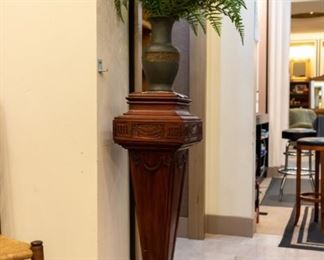 Carved Wood Pedestal Stand!
