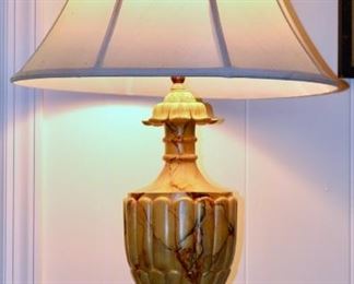 Pair of Faux Marble lamps