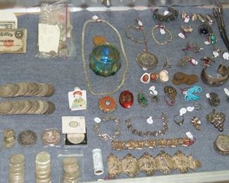 American Silver coins and sterling silver jewelry