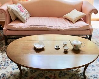 Pink Hickory down filled sofa