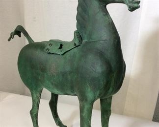 Chinese Verdigris Tang Horse, Bronze
