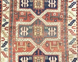 Antique KAZAK Handmade Wool Rug