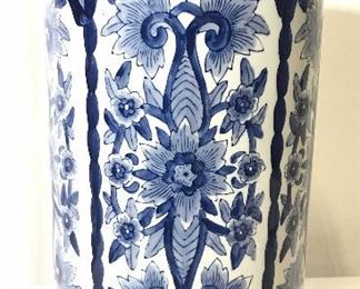 Vintage Chinoiserie Porcelain Umbrella Holder
