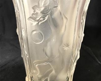 CZECH GLASSWORKS Frosted Cut Crystal Vase