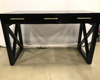 Black Toned 3 Drawer Wooden Desk