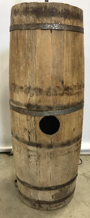 Vintage Barrel Form Floor Lamp, 4.6 ft