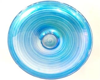 FOB Istanbul Art Glass Centerpiece Plate, Turkey