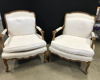 Pair LOUIS XVI Style Vintage Bergères Chairs