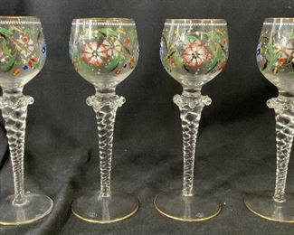 Set Theresienthal Crystal Wine Glasses