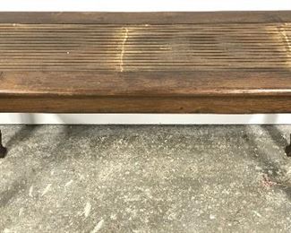 Slat Top Handcrafted Asian Style Console Table