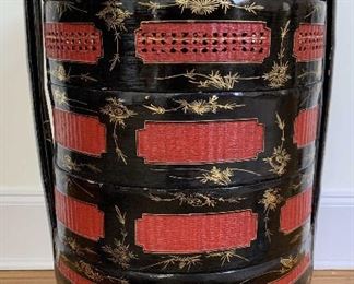 4 Tiered Vintage Asian Lacquered Wedding Basket