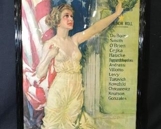 1919 Victory Liberty Loan WW1 Antique Ad Poster