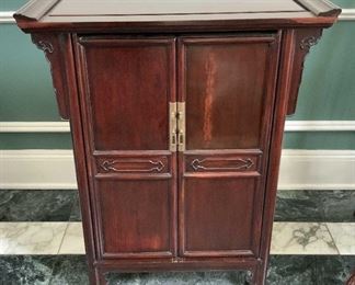 Asian two Door Wood Cabinet Table