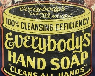Vintage WW2 Everybody’s Hand Soap Ad Poster