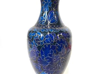 Vintage Asian Cloisonne Centerpiece Vase