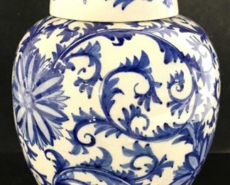 WAI MING Asian Chinoiserie Porcelain Ginger Jar