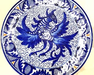 Decorative Painted Porcelain Plate, Spain