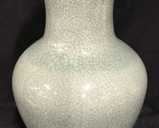Vintage Celadon Ceramic Vase
