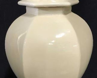 Cream Toned Ceramic Ginger Jar Urn