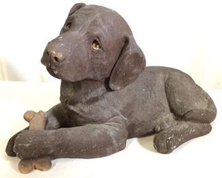 SANDCAST Chocolate Lab Dog Ceramic Sculpture