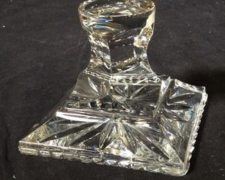 Cut Crystal Pedestal Candlestick