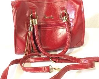 Red LUXE HARRODS Handbag, London