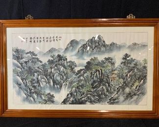 Signed Chinese Landscape Ink Painting