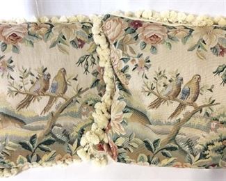 Custom Embroidered Tassel Bird Toss Pillows