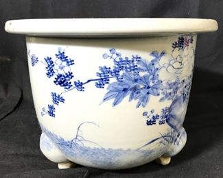 Vintage Chinoiserie Asian Porcelain Planter
