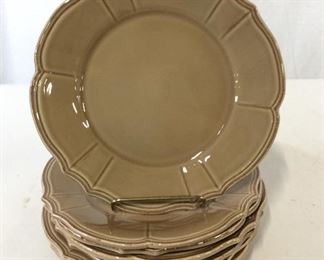 Set 8 Porcelain Niderviller Maintenon Plates, FR