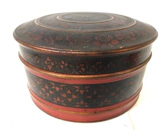 Vintage Carved Wooden Asian Keepsake Box