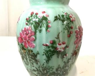 Hand Painted Porcelain Centerpiece Vase