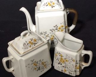 3 Piece Vintage Porcelain Tea Set
