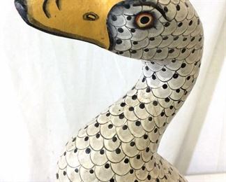 Collectible Hand Painted Wood Duck Statue