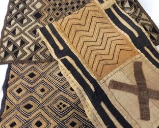 African KUBAL TRIBAL Raffia Textile , Lot 3
