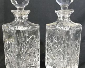 Pair TIFFANY & CO Lead Crystal Decanters