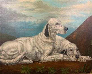 Two Setters Oil Painting