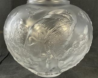 Erte Signed Conker Glass Vase