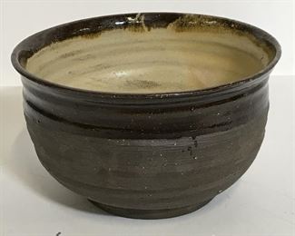 Vintage Art Pottery Signed Bowl Glazed Matte